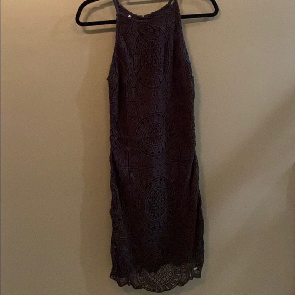 Super dry little black crochet dress